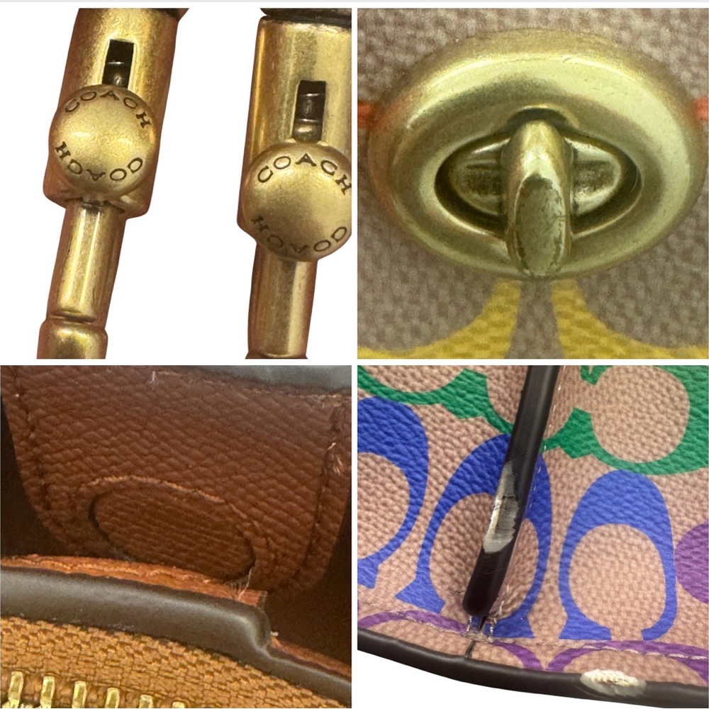 Coach Willow Pride Monogram Coated Canvas Rainbow Signature C Tote Crossbody - Picture 9 of 11